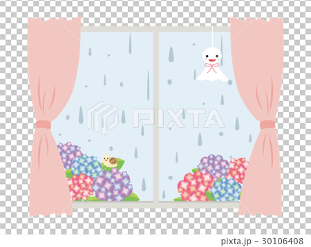 Rainy season hydrangea and windows 30106408