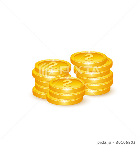 Realistic 3d golden coins. Realistic 3d golden coins. 30106803