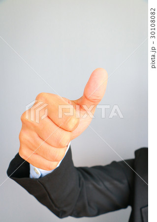 Business man hand thumbs up sign 30108082