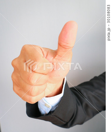 Business man hand thumbs up sign Business man hand thumbs up sign 30108083