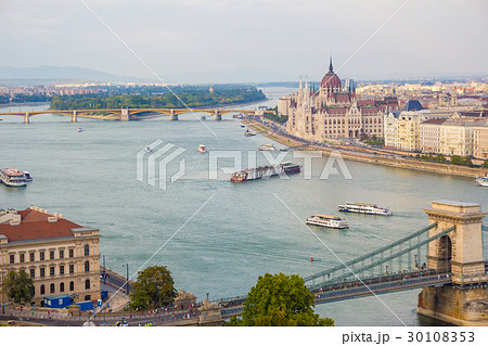 Budapest city view at the Hungarian Parliament 30108353