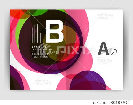 Abstract circles, annual report covers. Modern 30108939