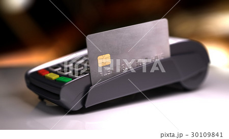 Credit Card Reader with card passed. 3d 30109841