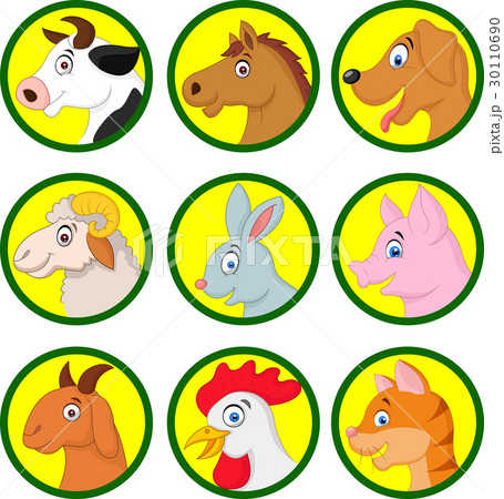 Farm animal cartoon collection 30110690