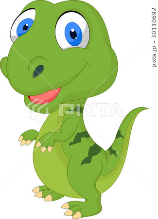 Cute cartoon green dinosaur Cute cartoon green dinosaur 30110692