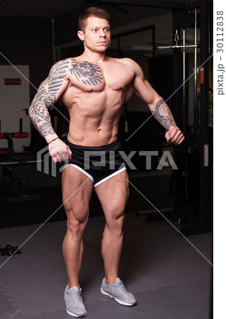 bodybuilder man with naked torso 30112838