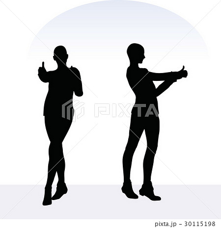 woman in happy pose on white background woman in happy pose on white background 30115198