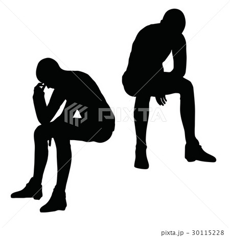 woman in sorrowful pose on white background woman in sorrowful pose on white background 30115228