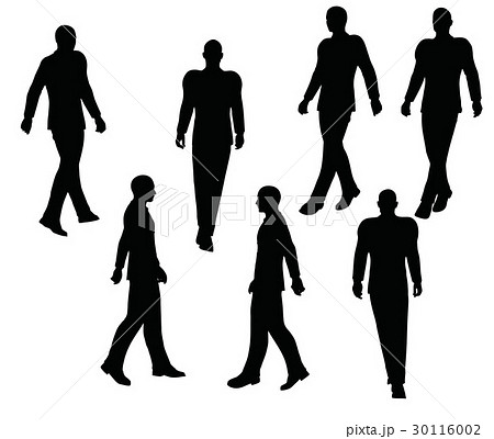 Businessman Walking On White Backgroundのイラスト素材
