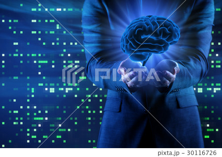 The businessman in artificial intelligence concept The businessman in artificial intelligence concept 30116726