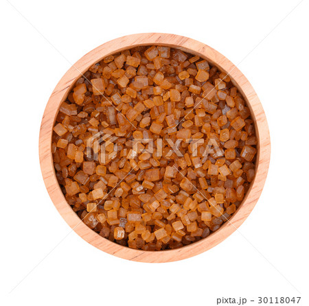 Brown rock sugar isolate on white background Brown rock sugar isolate on white background 30118047