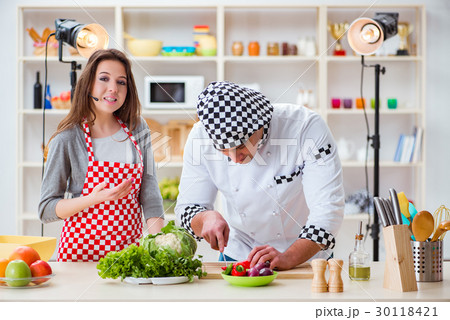 The food cooking tv show in the studio 30118421