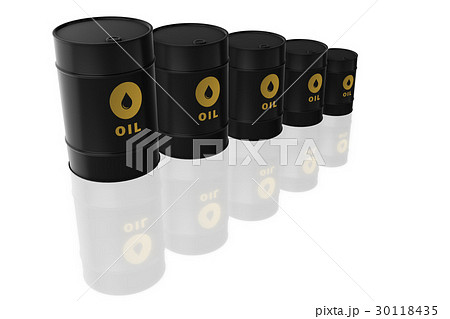 The oil barrels isolated on white - 3d rendering 30118435