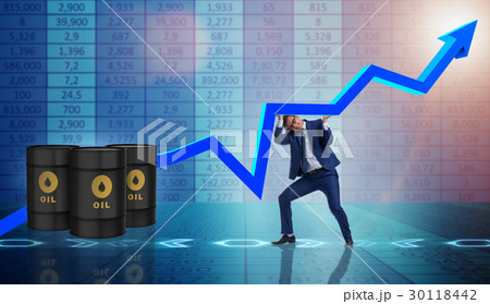 The businessman supporting oil price in business 30118442