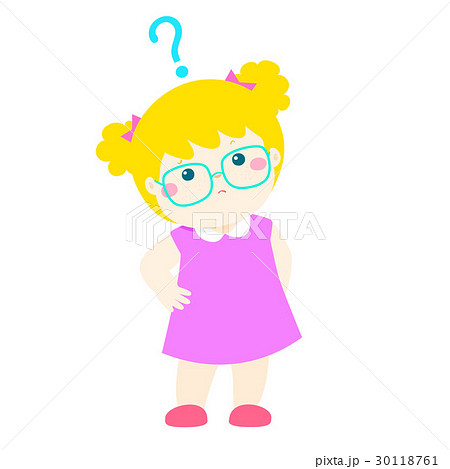 girl blonde hair wear glasses wondering character 30118761