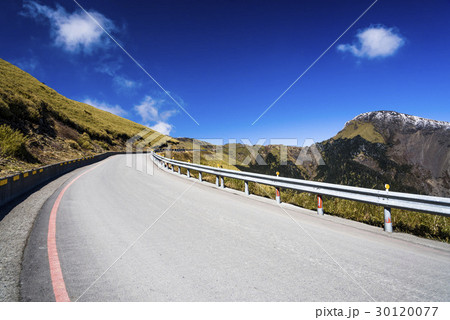 Mountain road in Hehuan, Taiwan, Asia. Mountain road in Hehuan, Taiwan, Asia. 30120077