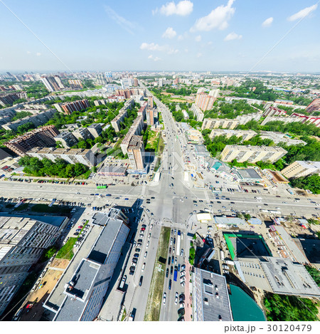 Aerial city view. Urban landscape. Copter shot Aerial city view. Urban landscape. Copter shot 30120479