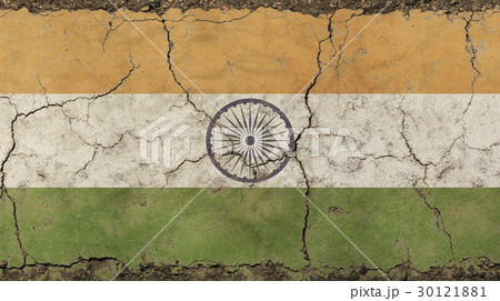 Old grunge vintage faded Republic of India flag Old grunge vintage faded Republic of India flag 30121881