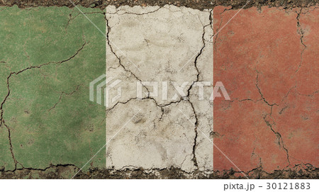 Old grunge vintage faded flag of Italy Old grunge vintage faded flag of Italy 30121883