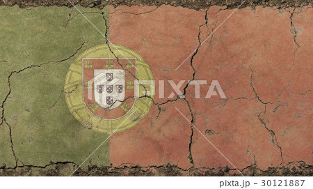 Old grunge vintage faded flag of Portugal Old grunge vintage faded flag of Portugal 30121887