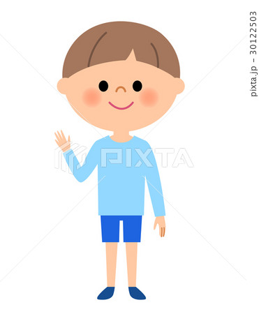 男の子 　手をあげる 30122503