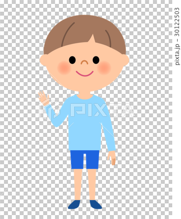 男の子 　手をあげる 30122503
