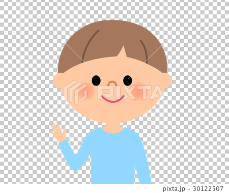 男の子 　手をあげる 30122507