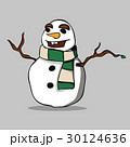 Snowman, vector illustration. 30124636