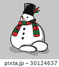 Snowman, vector illustration. 30124637