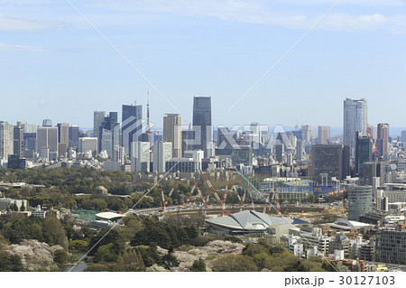 東京眺望　新国立競技場建設地 （2017年4月12日撮影） 30127103