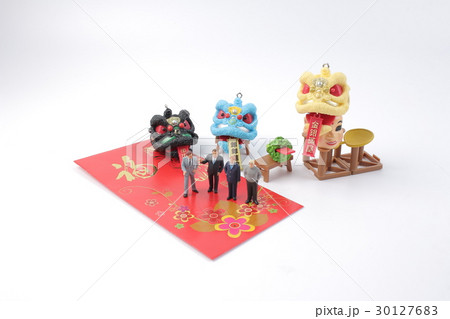 figure of business man at lunar new year figure of business man at lunar new year 30127683