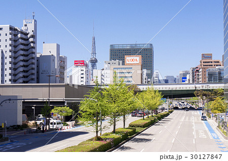 名古屋市東区都市風景　桜通　高岳駅付近から名古屋テレビ塔を望む 30127847