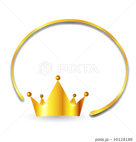 王冠 金 フレーム アイコン のイラスト素材 30128186 Pixta