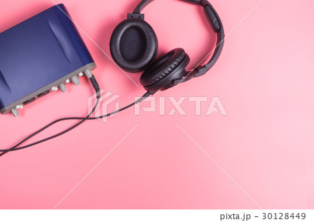 DAW computer music interface headphone copy space 30128449