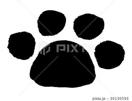 墨絵 犬の足型 Nのイラスト素材 30130593 Pixta