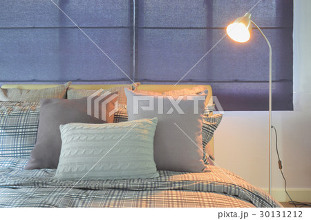 Japanese style bedding with floor lamp 30131212