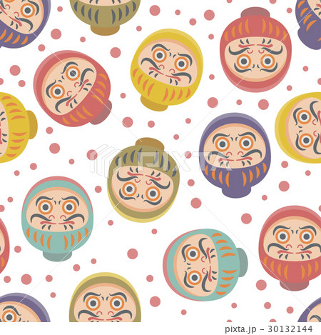 Daruma Dolls Seamless Pattern 30132144