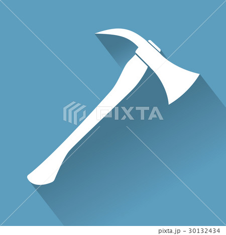 Silhouette of Firefighters Axe 30132434