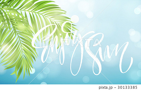 Enjoy the summer handwriting on the background of 30133385