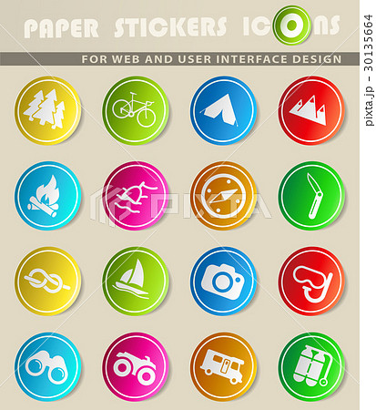Active recreation icon set 30135664