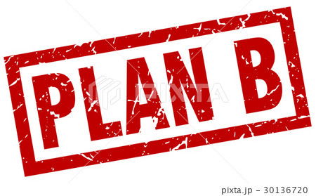 square grunge red plan b stamp 30136720