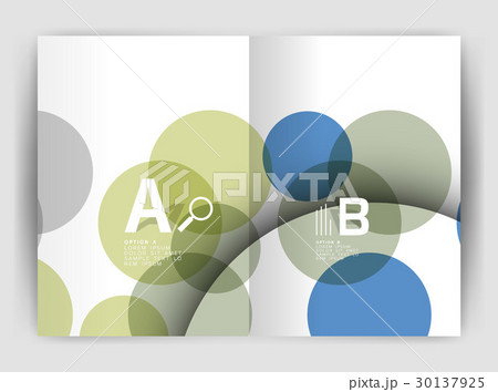 Abstract circles, annual report covers. Modern 30137925