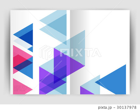 Vector triangle business annual report cover print Vector triangle business annual report cover print 30137978