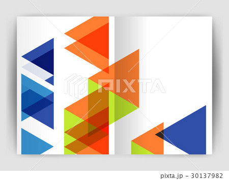 Vector triangle business annual report cover print 30137982