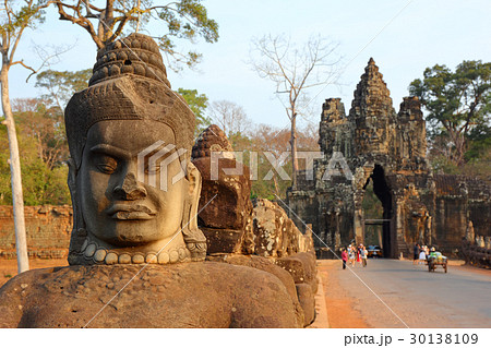 Statues of Devas on bridge to Angkor Thom Statues of Devas on bridge to Angkor Thom 30138109