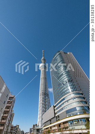 東京スカイツリー 青空バック 東京スカイツリー 青空バック 30138285