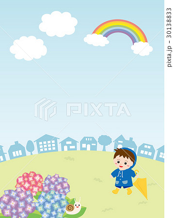 雨上がりの街並みとこども 雨上がりの街並みとこども 30138833