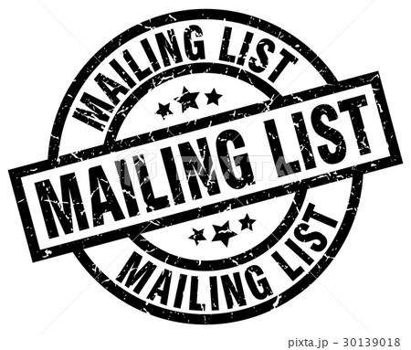 mailing list round grunge black stamp 30139018