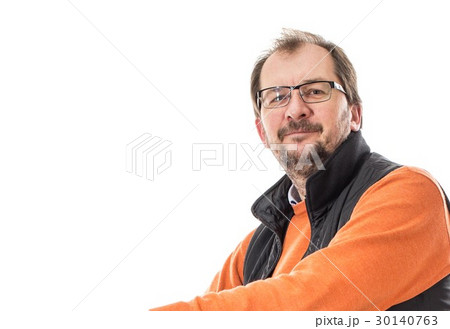 Confident male model with crossed legs. Confident male model with crossed legs. 30140763