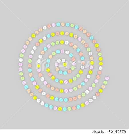 Color pills Spiral. Isolated on grey background.  30140779